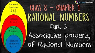 Associative Property of Rational Numbers Class 8 [upl. by Gustave604]