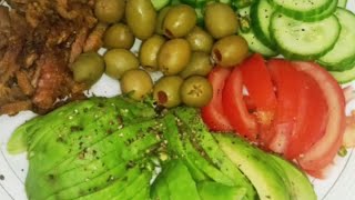 ফ্রুটস সবজি মাংস সালাত রেসিপিvegetable beef with fruits salat recipeweight loss recipe [upl. by Neetsyrk806]