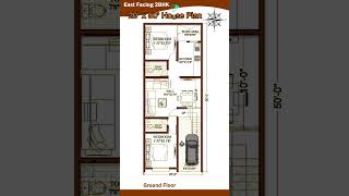 20’× 50’ house plan 20 by 50 home plan 2050 house plan 2BHK amp parking floorplan housedesign [upl. by Animaj]