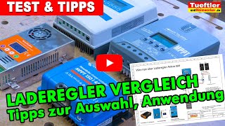 Welchen Laderegler wählen MPPTSolarladeregler Vergleich u kl Laderegler Tutorial Teil1 Tueftler [upl. by Auhsuoj]