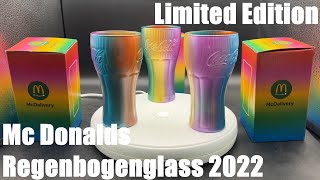 NEU – Das Regenbogenglas Mc Donalds Limited Edition Glass Limitierte Edition Coca Cola Gläser 2022 [upl. by Gannes]