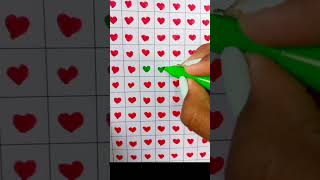 Satisfying grid art 💚💚💚 shorts satisfying gridart art creative diy myartcity viral cute [upl. by Adlei]