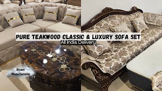 Teakwood Carving Dining Center Table Sofa Set Home Premium Furniture Designs Luxury Furniture [upl. by Three]