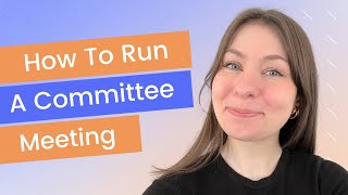 How To Run A Committee Meeting  Fellowapp [upl. by Ayomat]