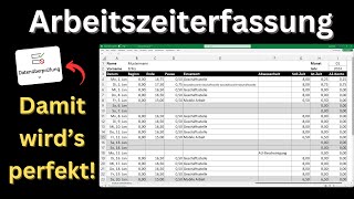 Excel Arbeitszeiterfassung kostenlose Vorlage ► mit Urlaub für unbegrenzte Jahre 2023 2024 [upl. by Hamil237]