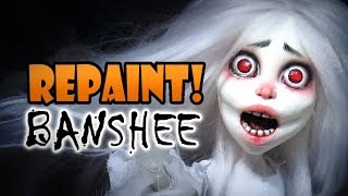 Repaint Halloween Special Banshee Custom OOAK Doll [upl. by Zertnom]