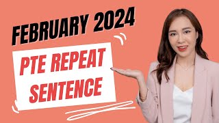 February 2024  PTE Repeat Sentence Prediction pte2024 [upl. by Nomaid]