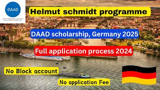 How to apply for Helmut Schmidt DAAD scholarship in Germany Complete guide masters in Germany [upl. by Ahsienot955]