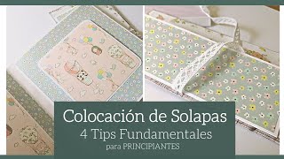 4 TIPS PARA COLOCAR SOLAPAS  TIPS PARA PRINCIPIANTES  LLUNA NOVA SCRAP [upl. by Marienthal]