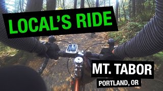 Locals Ride Riding Gravel Up Mt Tabor  Portland Oregon [upl. by Akenaj803]