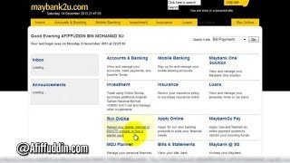 Maybank Check Balance  Cara Semak Baki Akaun Maybank Online [upl. by Rrats]