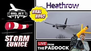 LIVE Storm Eunice at London Heathrow Airport [upl. by Leventhal]