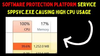 How to Fix Software Protection Platform Service Sppsvcexe causing High CPU Usage on Windows 11 [upl. by Nomelihp]