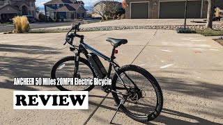 ANCHEER 50 Miles 20MPH Electric Bicycle Review  Worth the Investment [upl. by Shaylah]