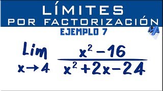 Solución de límites por factorización  Ejemplo 7 [upl. by Llehsal993]