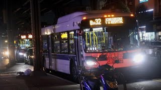 NYCT Bus 20152019 New Flyer XD40s 7189 and 7578 on the Bx32 at Jerome Avenue and Fordham Road [upl. by Yenial]