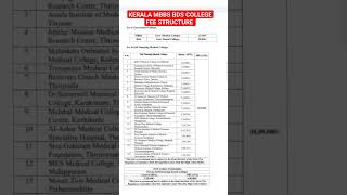 Kerala MBBS BDS Govt and private College Fee Structure [upl. by Pillyhp]