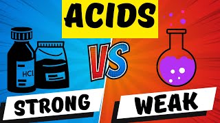 Chemistry Help Strong Vs Weak Acids explained in 3 minutes [upl. by Mcwherter]