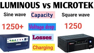 luminous eco volt 1250 vs microtek imerlyn 1250  microtek inverter vs luminous inverter [upl. by Phillane]