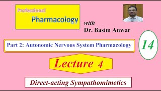 14 Autonomic Nervous System Pharmacology Lecture 4 Direct acting Sympathomimetics [upl. by Aicela44]