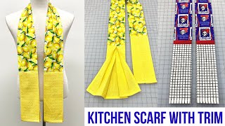 Quick and Easy DIY Gift  How to Make a Kitchen Boa Scarf with Trim Sew to Sell [upl. by Ardekahs]