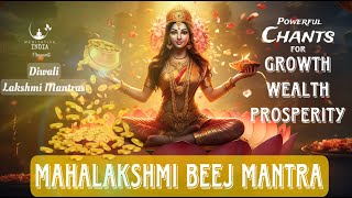 MAHALAKSHMI BEEJ MANTRA 108 Times for MONEY GROWTH WEALTH amp SUCCESS  Removes FINANCIAL BLOCKAGES [upl. by Wilmott]