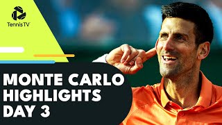 Djokovic Returns vs Davidovich Fokina Tsitsipas Paire Feature  Monte Carlo 2022 Highlights Day 3 [upl. by Cimbura]