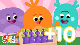 Adding Up To 10  Bumble Nums Counting Song  Super Simple Songs [upl. by Tiduj]