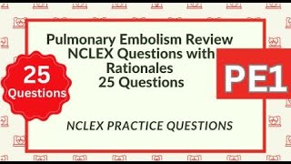 Pulmonary Embolism Questions and Answers 25 Cardiovascular System Nursing Exam Questions Test [upl. by Nagorb]