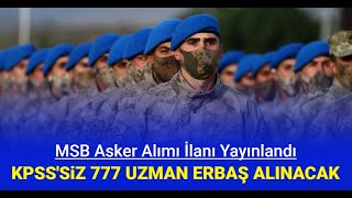 MSB 2024 yılı uzman erbaş alımı Başvuru nasıl yapılır Şartları nelerdir [upl. by Lamarre]