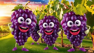 The Grape Song for Kids  Fun amp Healthy Snack  Benefits of Grapes  Panibabu G music [upl. by Abigale]