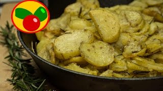 Como hacer Patatas al Horno en Sarten de Hierro Fundido  Receta  Cocineros Italianos [upl. by Reid]