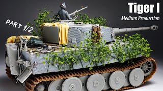 TIGER I  Part 1  135 TRUMPETER  Tank Model   model building [upl. by Dustan953]