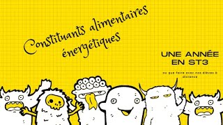 Les types d’aliments  Constituants alimentaires énergétiques [upl. by Lladnor]