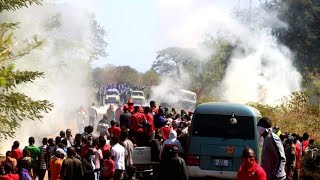 UPND PRESIDENT HH GASSED IN EASTERN PROVINCE ZAMBIA BY ZAMBIA POLICE [upl. by Ahseikan993]