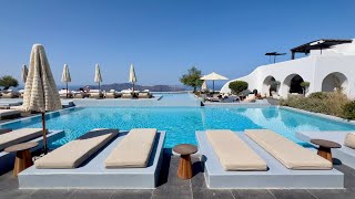 NOBU SANTORINI  Boutique hotel with jawdropping views 4K tour [upl. by Trixy57]