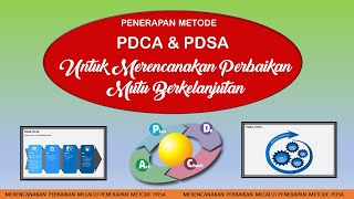 METODE PDSA amp PDCA UNTUK MERENCANAKAN PERBAIKAN MUTU BERKELANJUTAN [upl. by Wallie]