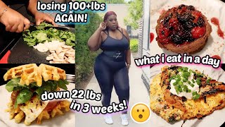 what I eat in a day to lose weight losing 100 lbs AGAIN ADF IF BREAKFAST EDITION WEIGHT LOSS [upl. by Merrick]