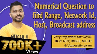 Lec45 Find Range Network Id Host Broadcast address with Numerical Examples in Hindi [upl. by Reade]