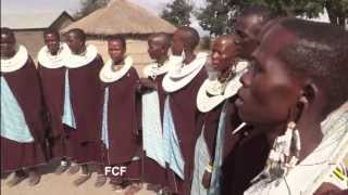 A Tanzanian Maasai tribes singing and jumping dance in their boma [upl. by Octavia]