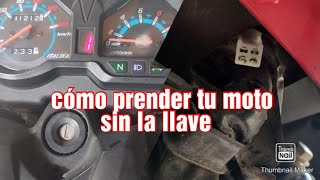 como arrancar tu moto sin llave  si pierdes tus llaves has esto Rodríguez motos TV [upl. by Esirtal]