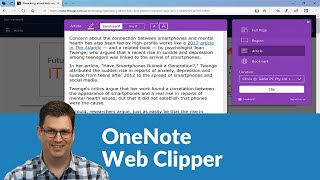 How I Use OneNote Web Clipper [upl. by Yehtomit]