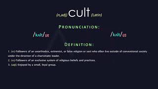 Cult Meaning And Pronunciation  Audio Dictionary [upl. by Naimed]