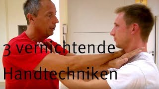 Selbstverteidigung lernen  3 vernichtende wing chun Handtechniken [upl. by Seaver]