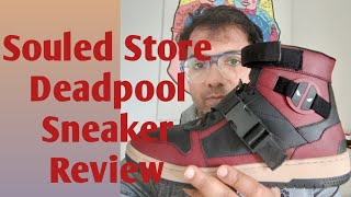 The Souled Store  Deadpool Sneaker Unboxing amp Review  On the Feet  High Top Shoes [upl. by Gerri]