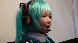 HRP4C Hatsune Miku Cosplay  CEATEC Japan 2009 [upl. by Ovid]