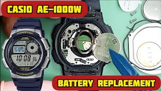 Casio AE1000W Watch Battery Replacement Tutorial  SolimBD  Watch Repair Channel [upl. by Uranie256]