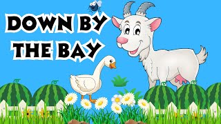 Down by the Bay  Classic Nursery Rhyme with Lyrics  Fun Kids Songs amp Rhymes [upl. by Acinej]