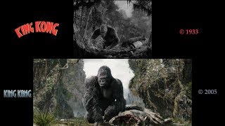 King Kong SidebySide 1933 Film2005 Film Comparison V2 [upl. by Tomasz595]