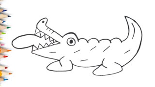 How to draw a Crocodile [upl. by Ainnek424]